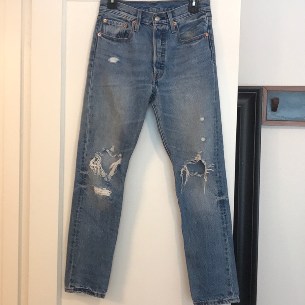 Levi’s 501 High Waisted Straight Leg Jeans
